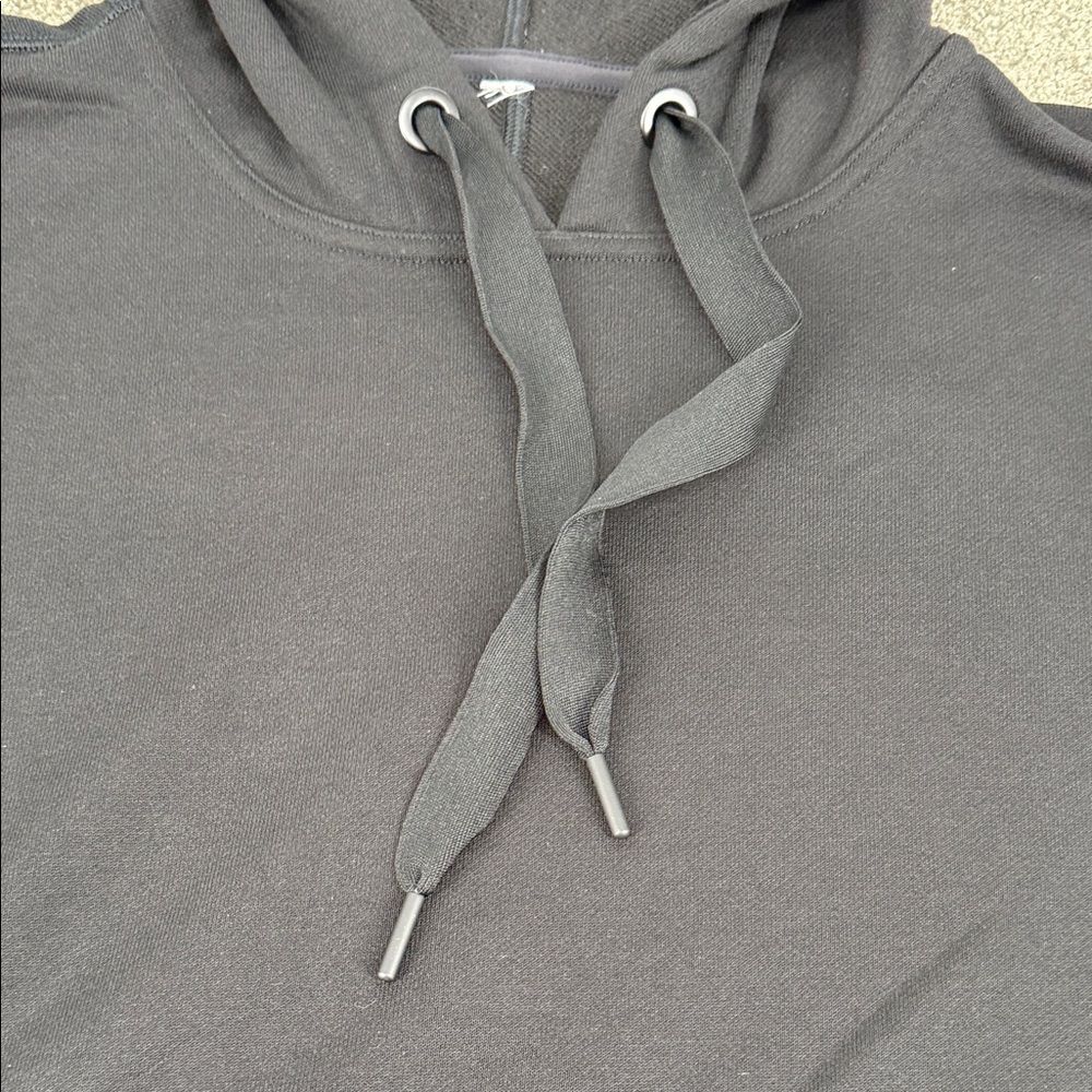 Athleta Hoodie Wm Small **(READ) Recover Black Pullover Cropped Zipper Pockets - Picture 5 of 10